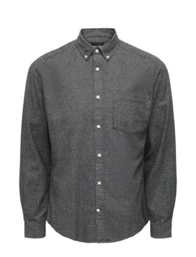 ONLY & SONS Onsniko Ls Melange Shirt Svart