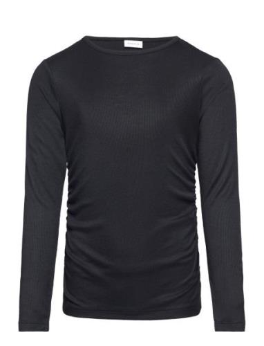 Name It Nkflam Ls Slim Top Svart