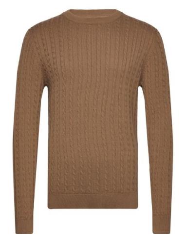 Jack & J S Jjcarlson Knit Crew Neck Brun