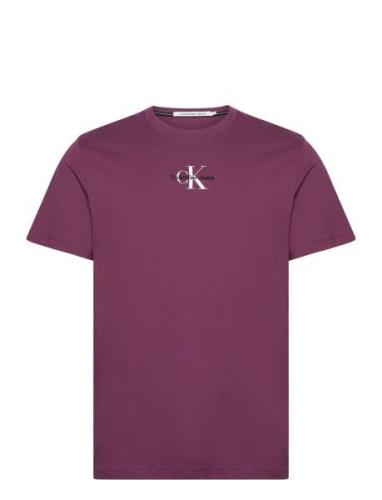 Calvin Klein Jeans Monologo Regular Tee Lila