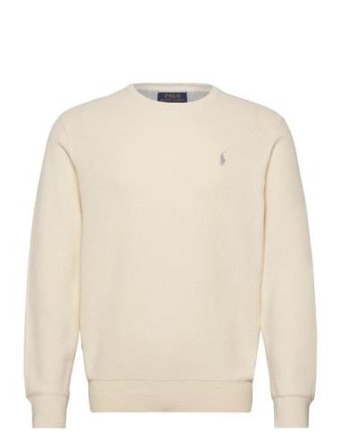 Polo Ralph Lauren Textured Cotton Crewneck Sweater Kräm