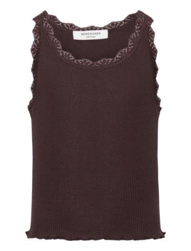 Rosemunde Kids Rkbeatha Sl Top W/ Lace Burgundy