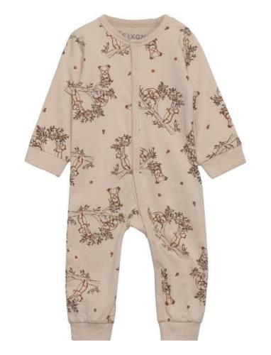 Fixoni Nightsuit W/O Feet W.aop Beige