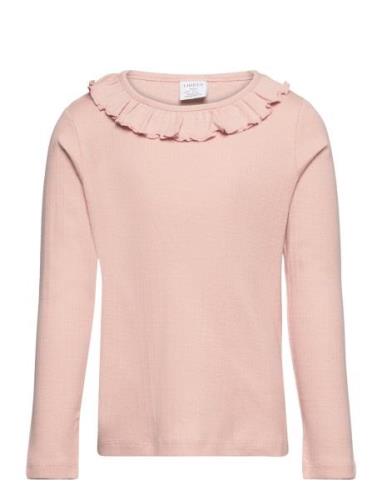 Lindex Top Drop Needle Frill Collar Rosa