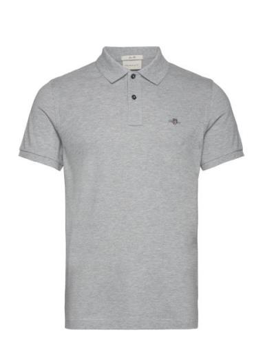 GANT Slim Shield Ss Pique Polo Grå