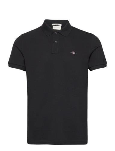 GANT Slim Shield Ss Pique Polo Svart