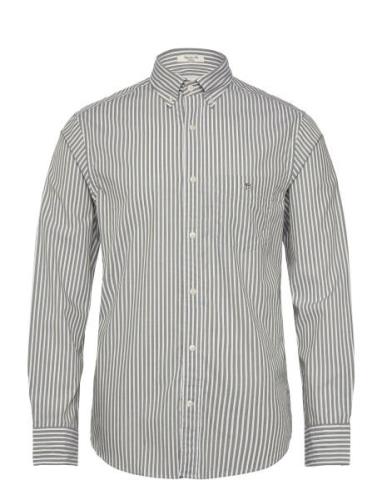 GANT Reg Classic Poplin Stripe Shirt Grön