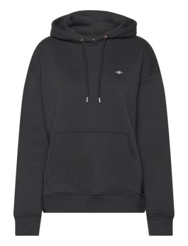 GANT Rel Shield Hoodie Svart