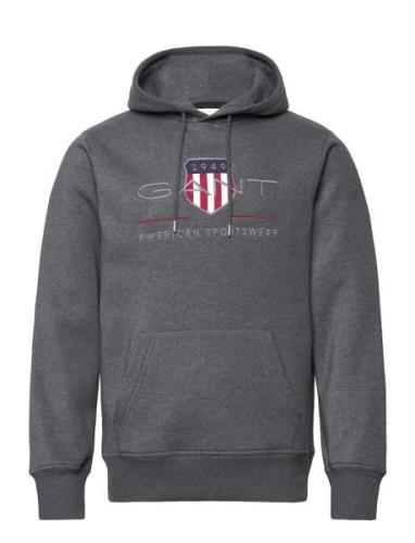 GANT Reg Archive Shield Hoodie Grå