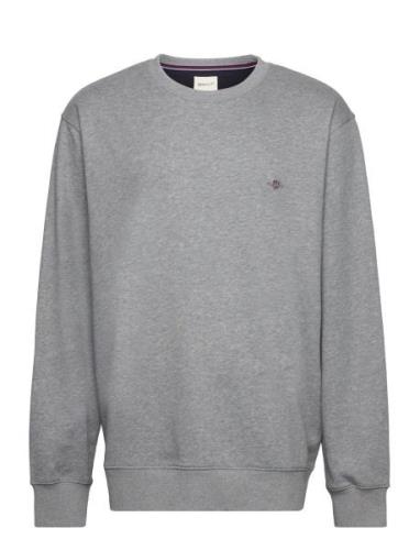 GANT Reg Shield C-Neck Sweat Grå