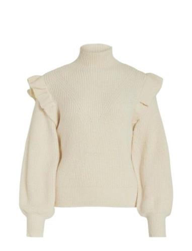 Vila Vibooba Frill Pullover /B Beige