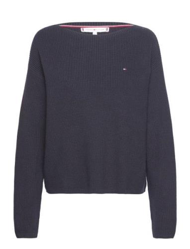 Tommy Hilfiger Co Cardi Stitch Open-Nk Swt Blå