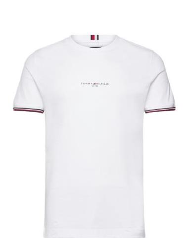 Tommy Hilfiger Tommy Logo Tipped Tee Vit