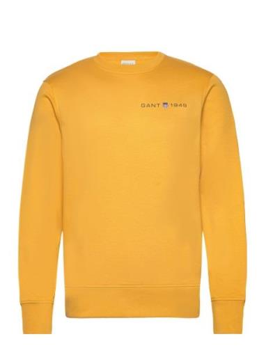 GANT Printed Graphic C-Neck Sweat Gul