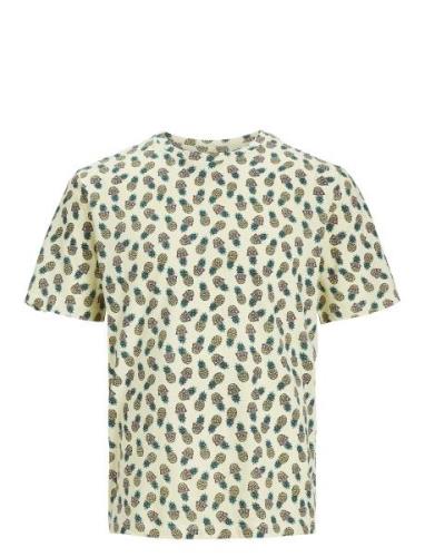 Jack & J S Jjsunshade Aop Tee Ss Crew Neck Grön