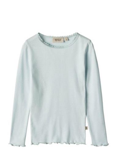 Wheat Rib T-Shirt L/S Reese Blå