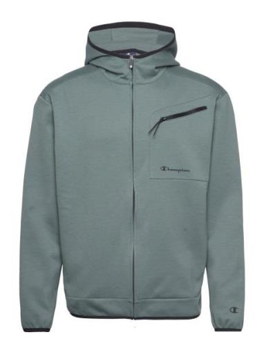 Champion Hooded Full Zip Sweatshirt Grön