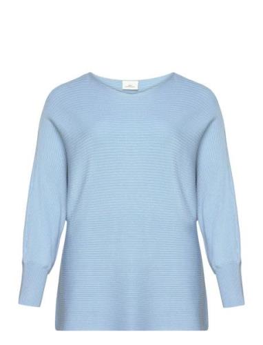 ONLY Carmakoma Carnew Adaline L/S Pullover Knt Blå