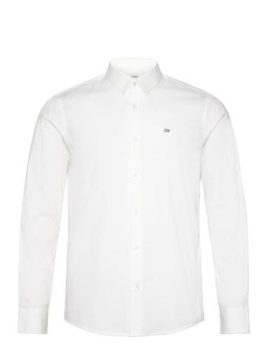 Calvin Klein Poplin Stretch Slim Shirt Vit