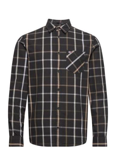 Tommy Jeans Tjm Reg Check Flannel Shirt Svart