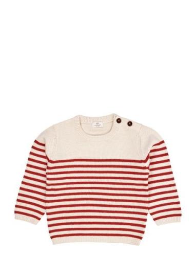 Copenhagen Colors Knitted Striped Sailor Jumper Röd