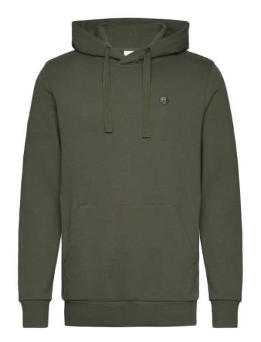 Knowledge Cotton Apparel Hood Basic Badge Sweat - Gots/Vegan Khaki Gre...