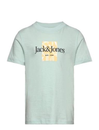 Jack & J S Jorlafayette Branding Tee Ss Crew Mni Blå