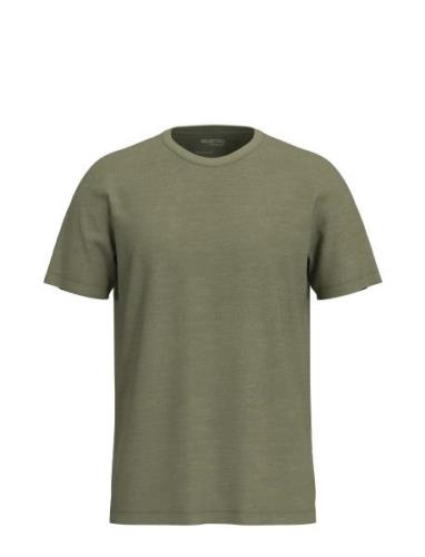 Selected Homme Slhaspen Slub Ss O-Neck Tee Noos Khaki Green