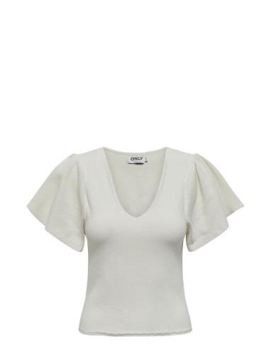 ONLY Onlkendra Ss V-Neck Knt Vit