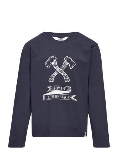 Ebbe Kids Crawford Ls Tee Marinblå