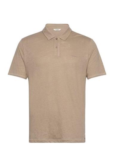 Gabba Duke Linen Polo Ss Beige