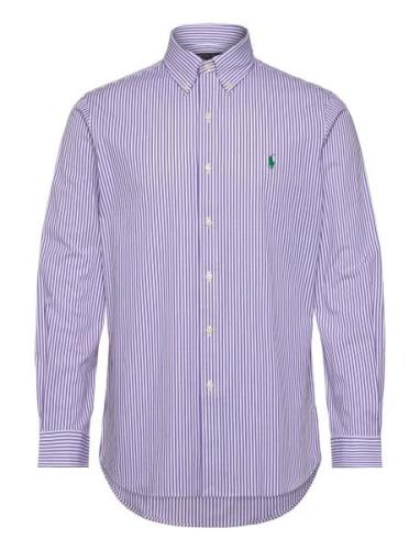 Polo Ralph Lauren Custom Fit Plaid Stretch Poplin Shirt Lila