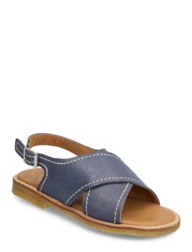 ANGULUS Sandals - Flat - Open Toe - Op Blå