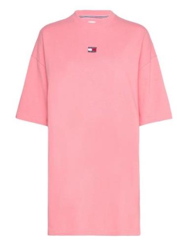 Tommy Jeans Tjw Badge Tee Dress Rosa