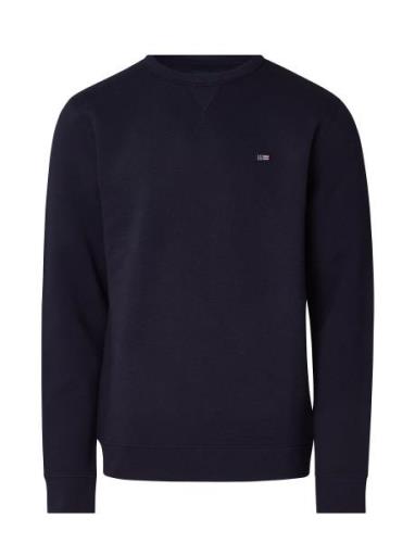 Lexington Clothing Matteo Organic Cotton Crew Sweatshirt Marinblå