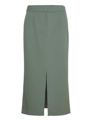 Vila Vivar Hw Long Skirt - Noos Khaki Green