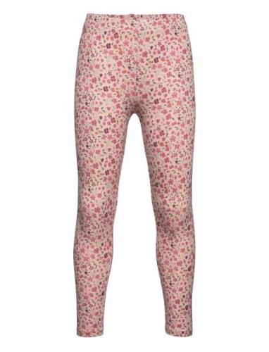 Mango Floral Print Leggings Rosa