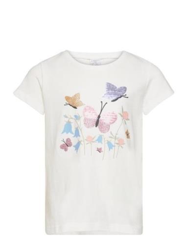 Lindex Top Ss Butterfly And Flower Vit