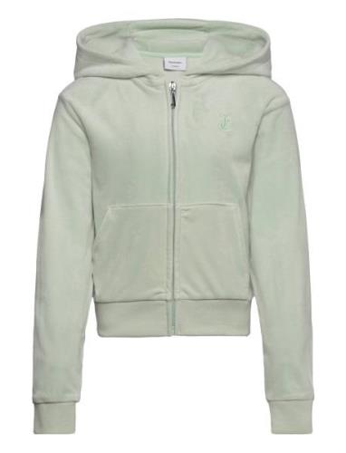 Juicy Couture Tonal Zip Through Hoodie Grön