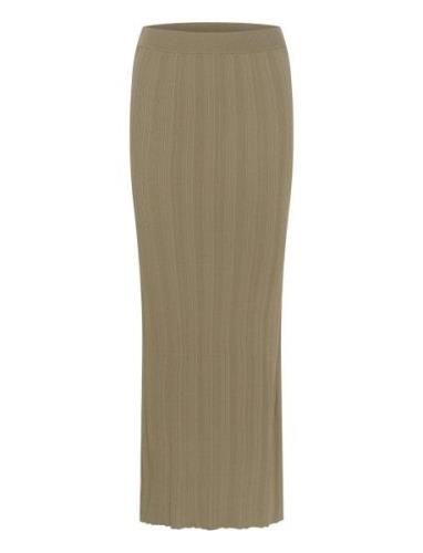 Gestuz Salvagz Long Skirt Khaki Green