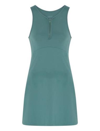 Girlfriend Collective Dylan Tank Dress, Zip Front Grön