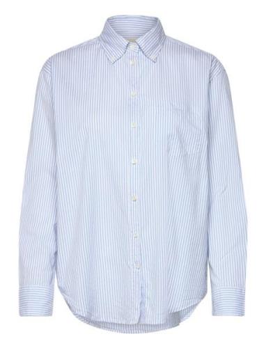 GANT Rel Luxury Oxford Striped Bd Shirt Blå