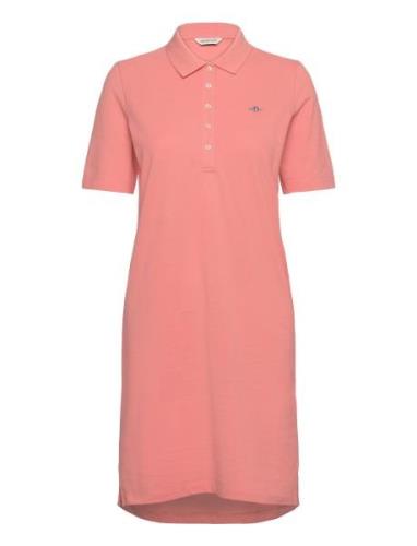 GANT Slim Shield Ss Pique Polo Dress Rosa