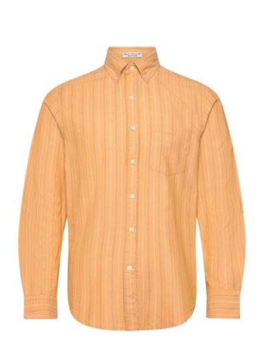 GANT Reg Archive Oxford Stripe Shirt Orange