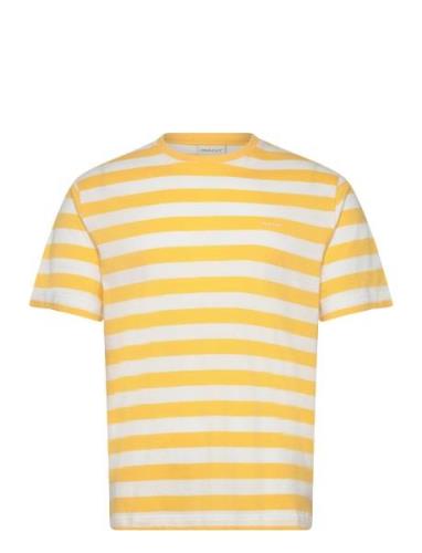 GANT Stripe Ss T-Shirt Gul