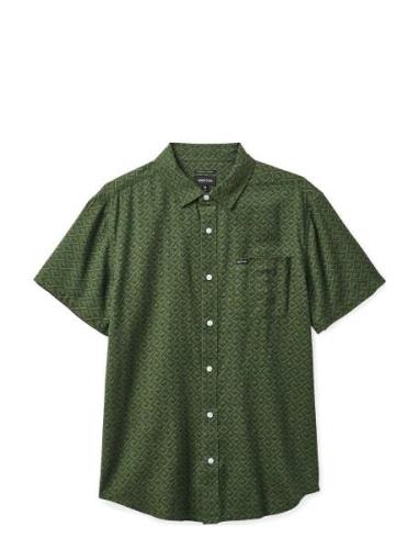 Brixton Charter Print S/S Wvn Khaki Green