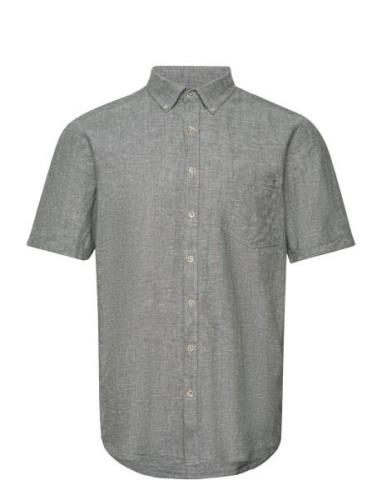 Lindbergh Cotton/Linen Shirt S/S Grön