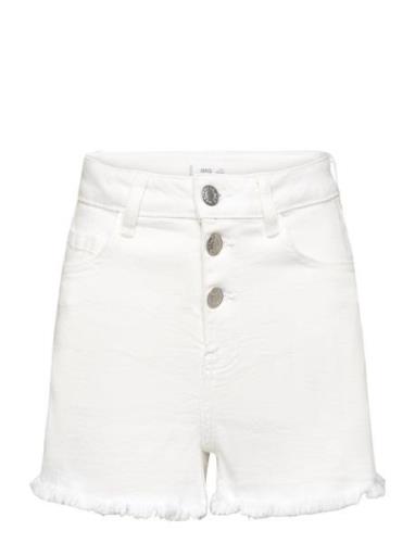 Mango Denim Shorts With Buttons Vit