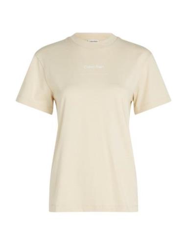 Calvin Klein Multi Logo Regular T-Shirt Kräm