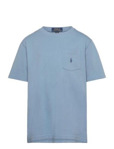 Ralph Lauren Kids Cotton Jersey Pocket Tee Blå